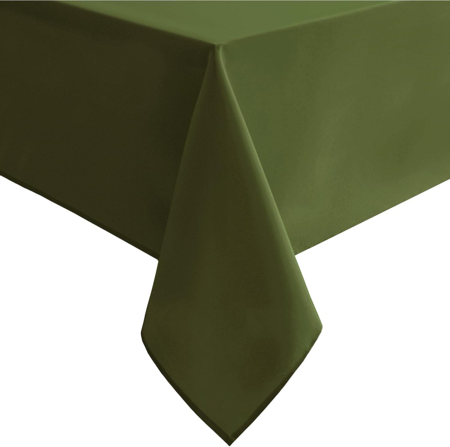 Hiasan Olive Green Square Tablecloth - Waterproof and Spillproof Restaurant Washable Polyester Table Cloth for Dining Room, 30 x 30 Inch