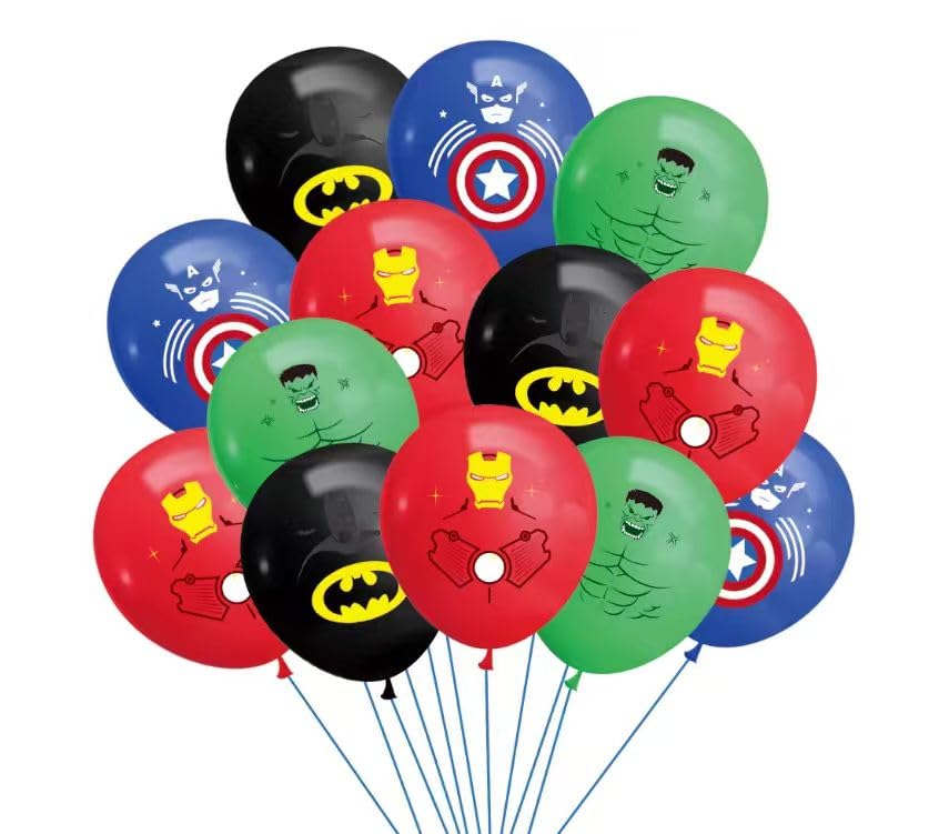 46Pcs superhero Birthday Party Supplies, Avengers Party Decorations Set Include Banner, Backdrop