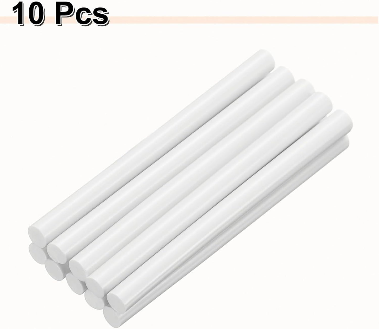 HARFINGTON 10pcs Hot Glue Sticks 0.28" Dia x 3.94" Long EVA Mini Hot Melt Adhesive Glue Stick for Hot Melt Gun Wood Plastic Glass Flowers Fabrics Foam, White