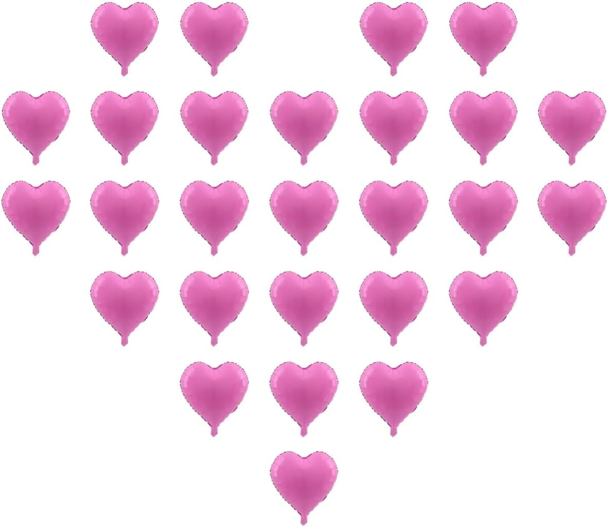 50 Pcs Pink Heart Shaped Balloon Foil Balloon 5 inch Heart Balloon for Valentinge's day Wedding Decoration (pink)