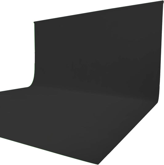 ISSUNTEX 10X24 ft Background Muslin Backdrop, Photo Studio, Collapsible High Density Screen for Video Photography and Television-Black