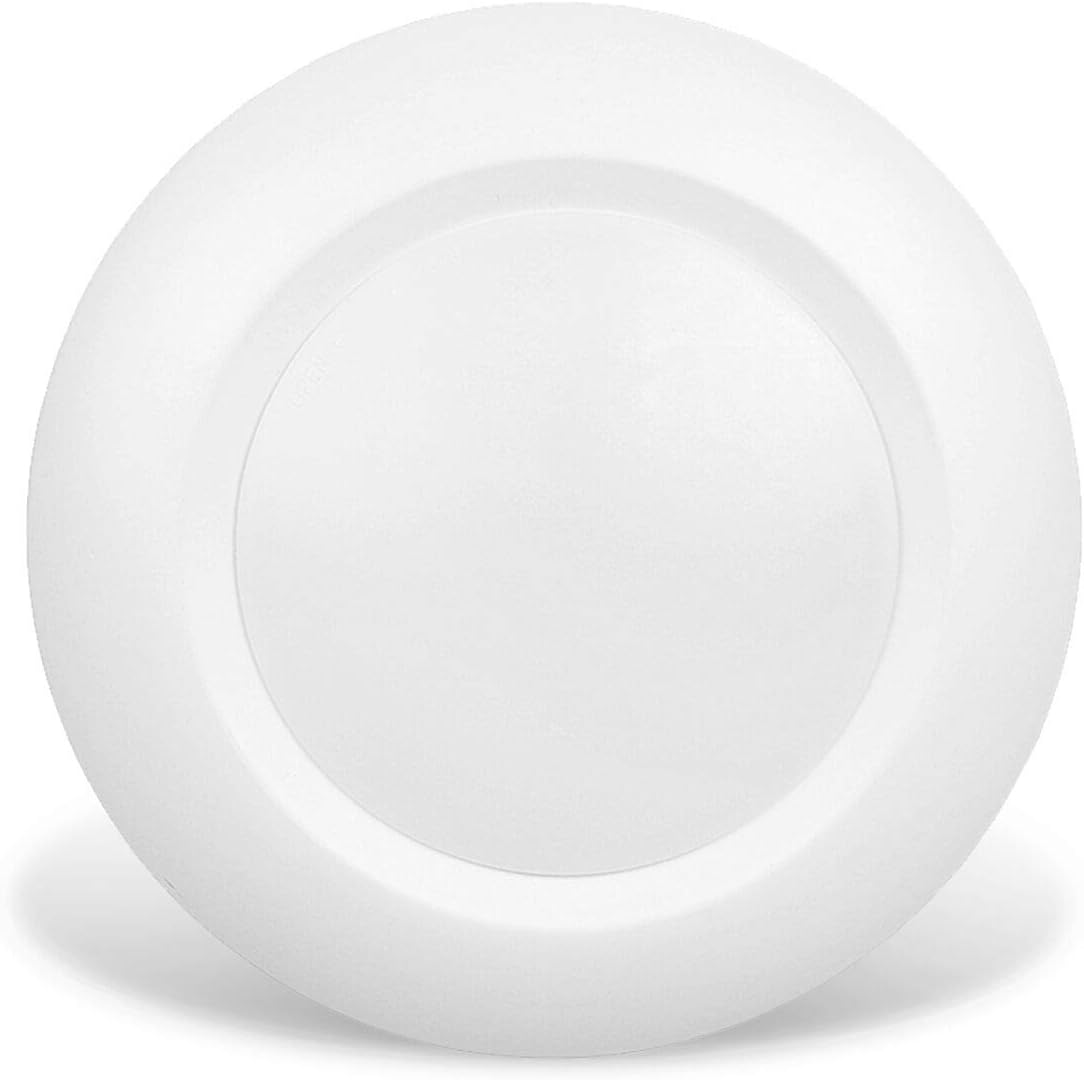 4 inch LED Low Profile Recessed & Surface Mount Disk Light, Round, 10W, 600 Lumens, 5000K Day Light White, CRI80, DOB Design, Dimmable, cETLus Listed, 1 Pack(White)