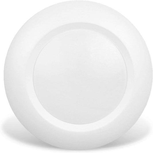 4 Inch LED Low Profile Recessed & Surface Mount Disk Light, Round, 10W, >600 Lumens, 4000K Cool White, CRI80, DOB Design, Dimmable, cETLus Listed, 1 Pack(White)
