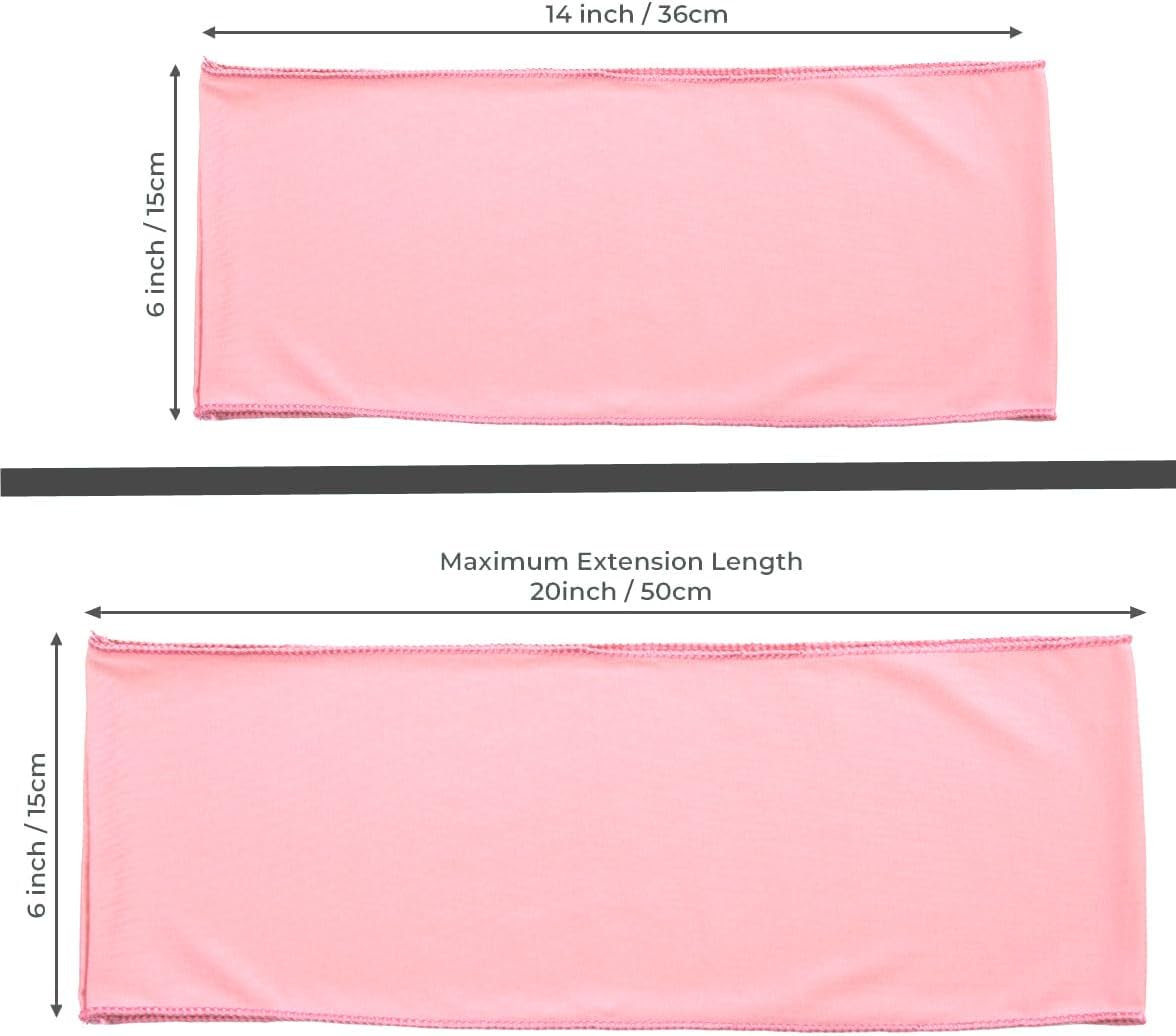 VDS Pack of 150 PCS | Dusty Rose | Spandex Chair Sashes Bows Without Buckle | Stretch Elastic Banquet Universal Folding Chair Band Tie with for Wedding Party Conference Celebration Event Decoration