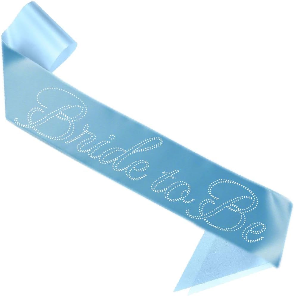 Bride to Be Sash Blue Bachelorette Party Costume Accessories Party Favors Bridal Shower Accessory, Bach Party Decorations, Engagement Party Supplies