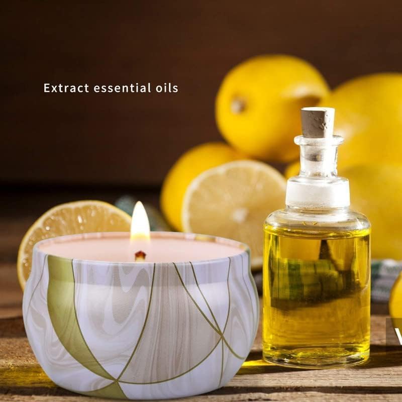 6 Pack Scented Candles Gifts Set, Aromatherapy Candles for Home Scented, Natural Soy Candles Gifts for Women, 120H Burning Time, Portable Small Jar Candle Set for Travel,Yoga, Bath, Spa