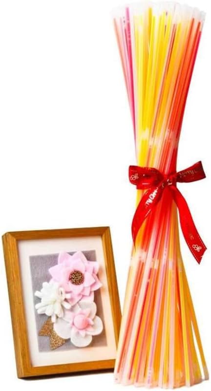 Glow Fever Glow Sticks Bulk 100ct 22'' Glow Necklaces with Connectors, Neon Light Sticks for Party Festivals Raves Concert Birthday Wedding, Red