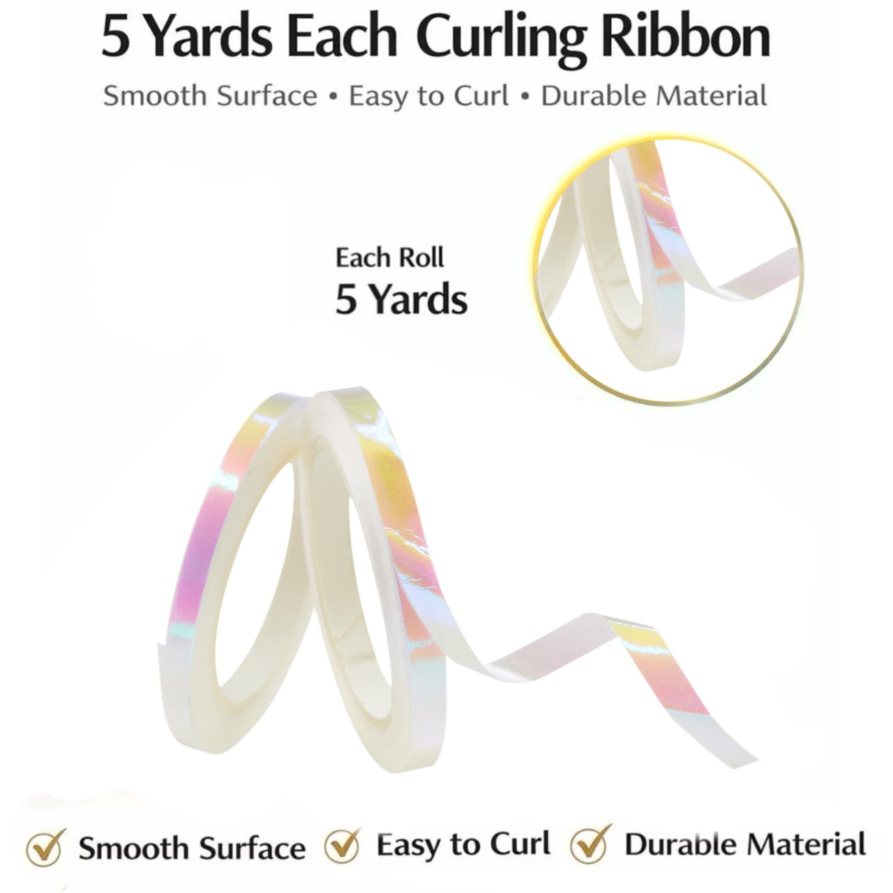Moretreat Balloon Weights - 9 Pack with Curling Ribbon Lridescent 100g, Metallic Balloon Anchor Set