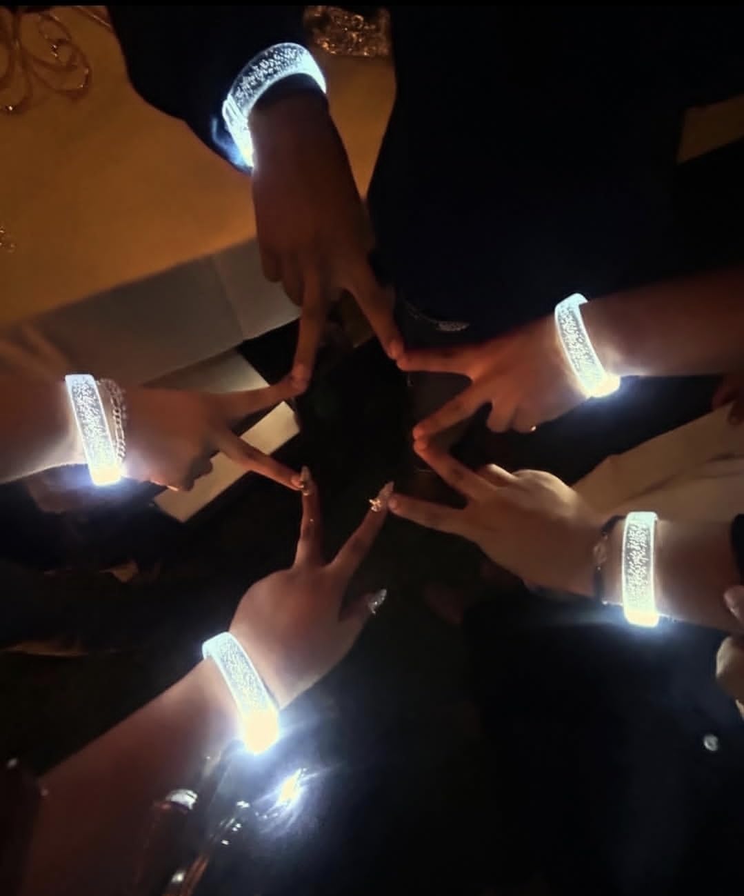 DAOKEY LED Light up Bracelets, White Glow Wristbands Party Favors Toys Supplies for Birthday