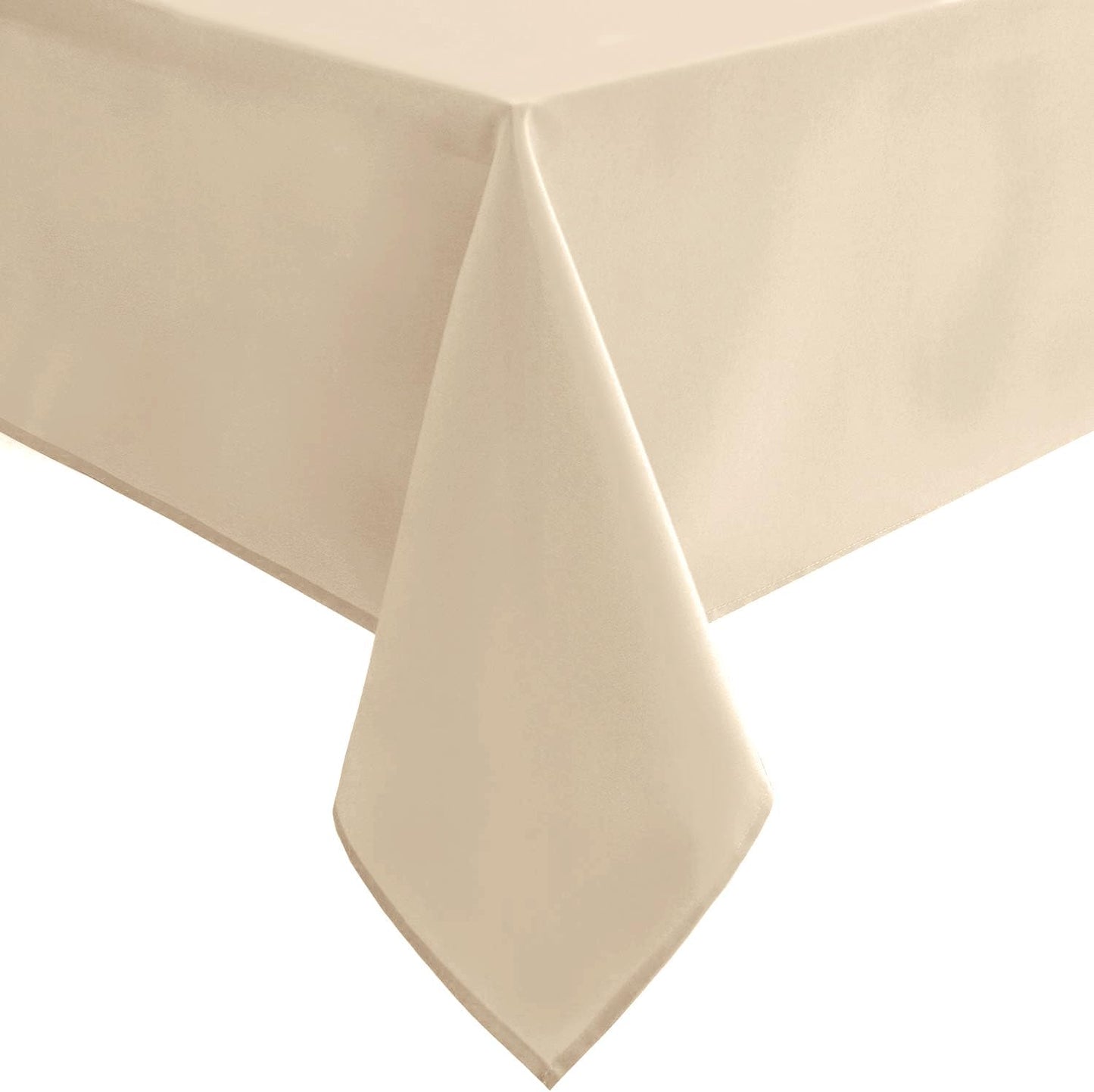Hiasan Waterproof Tablecloth Rectangle - Washable Fabric Table Cloth for Dining Room Kitchen Birthday Party and Outdoor Use, Beige, 30 x 60 Inch