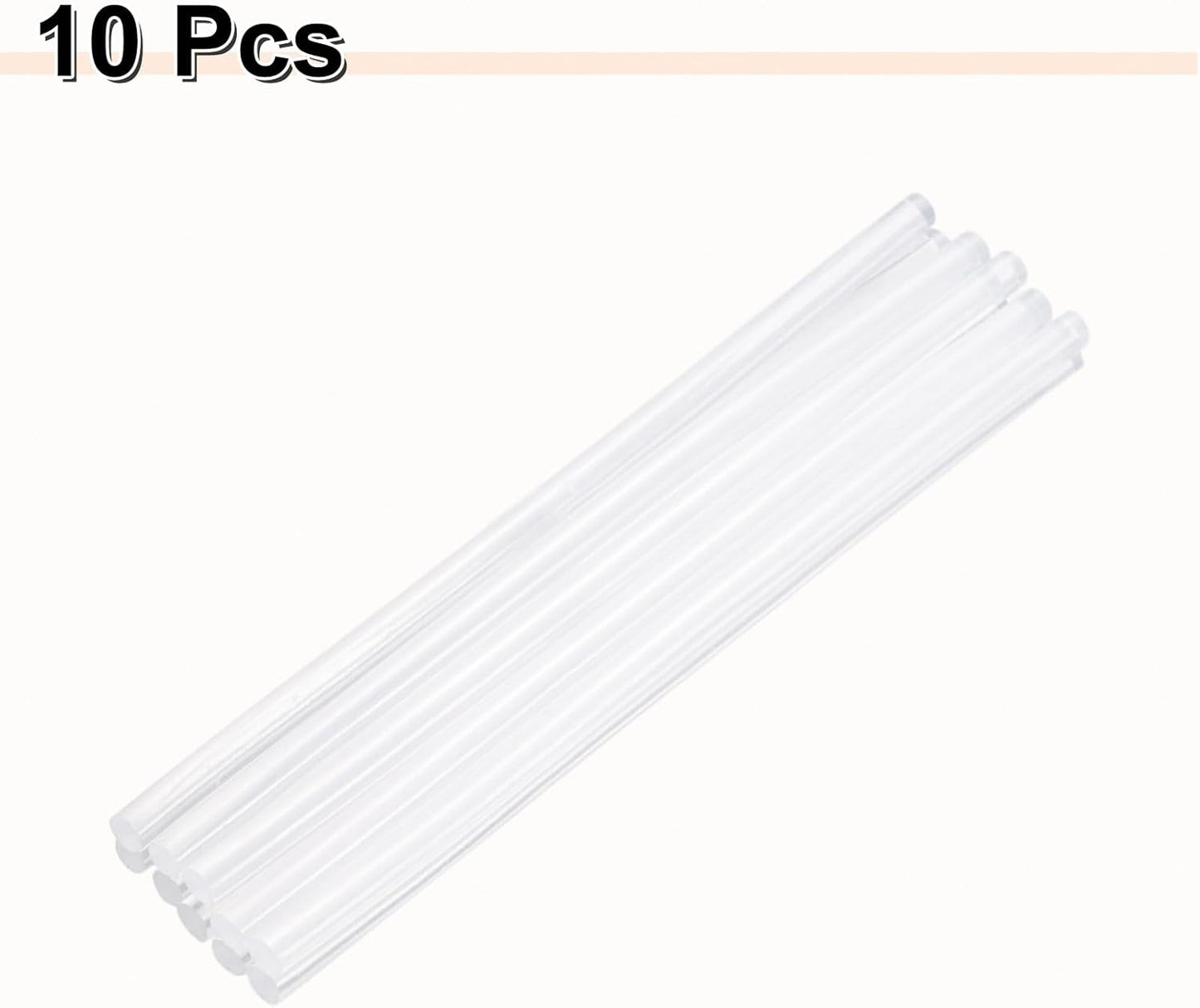 HARFINGTON 10pcs Hot Glue Sticks 0.28" Dia x 7.48" Long EVA Mini Hot Melt Adhesive Glue Stick for Hot Melt Gun Wood Plastic Glass Flowers Fabrics Foam, Clear