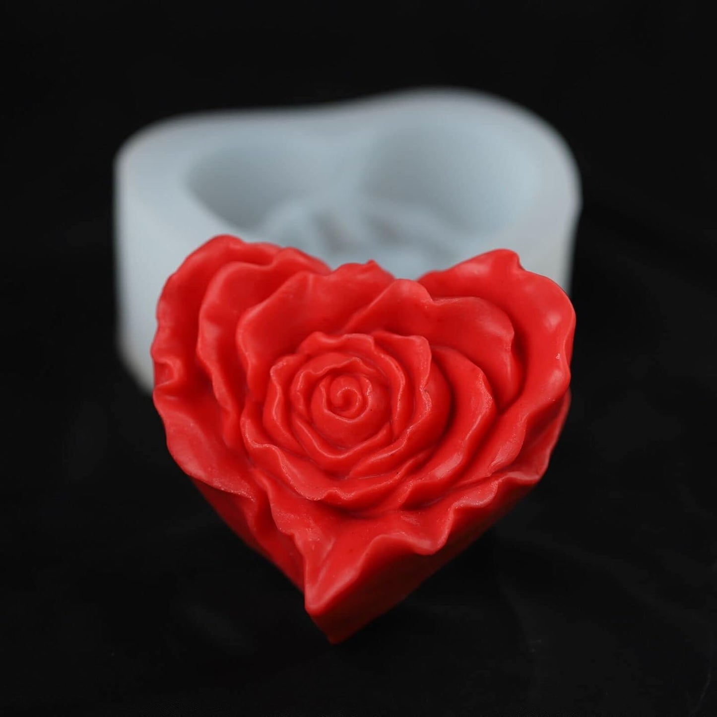 3.5 inch Rose Flower Mold Handmade Rose Soap Mold Peony Silicone Mold for Resin Candle Mold Rose Flower Cake Decoration Mold Weave Rose Flower Mold Round Shape Soap Mold