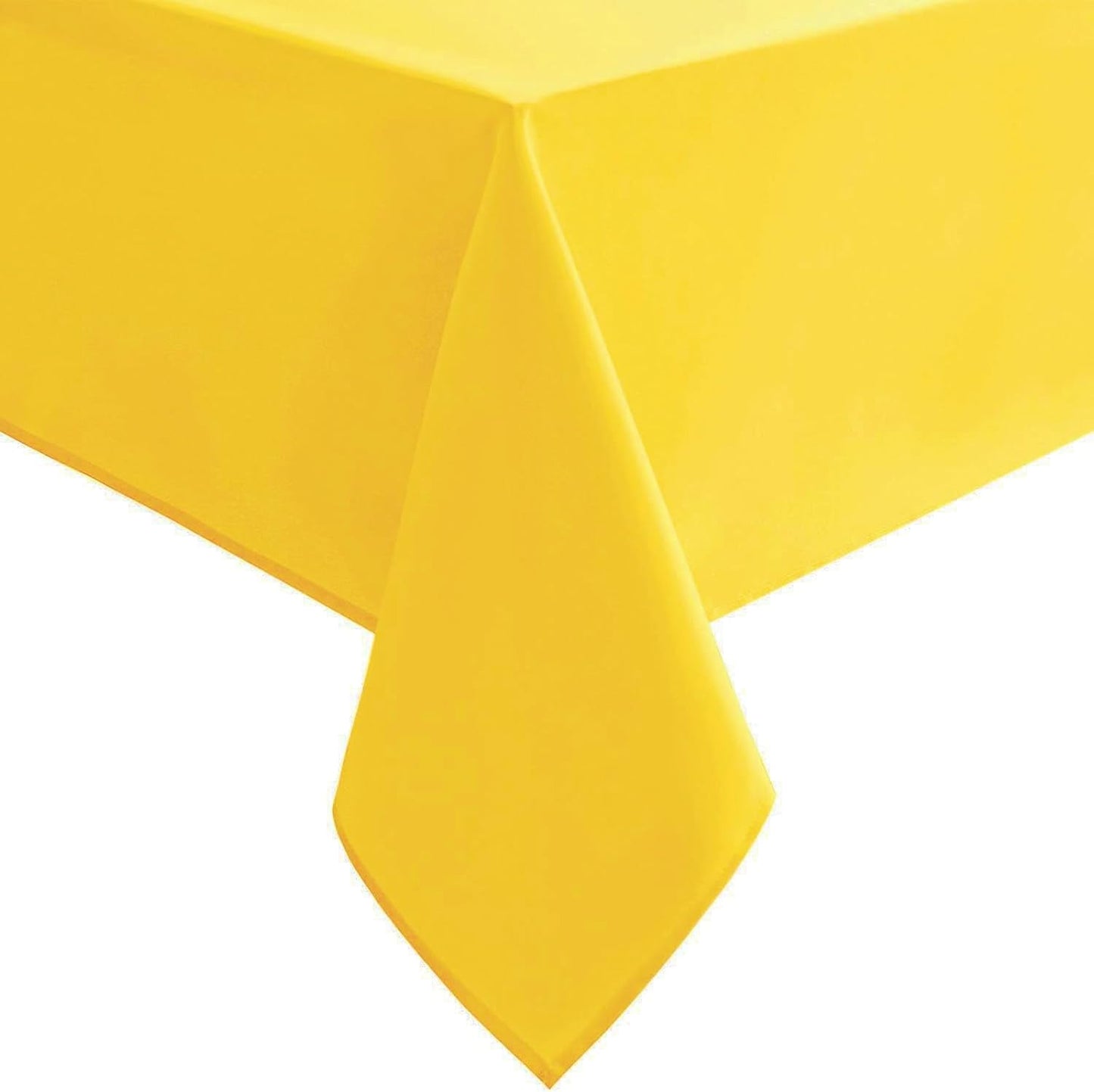 Hiasan Waterproof Tablecloth Rectangle - Washable Fabric Table Cloth for Dining Room Kitchen Birthday Party and Outdoor Use, Yellow, 70 x 108 Inch
