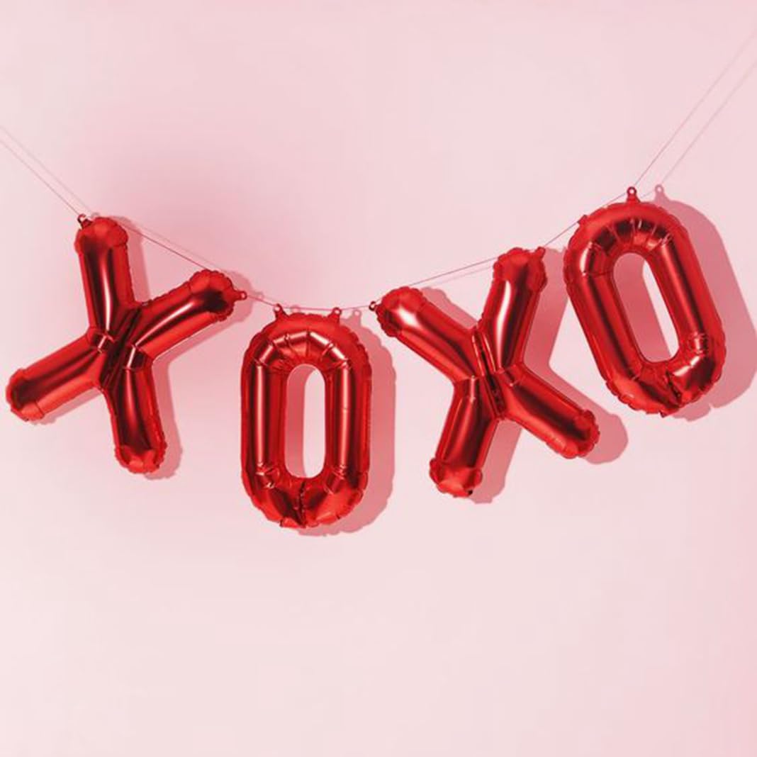 16 Inch 52Pcs Red Letter Balloons Shiny A-Z Foil Balloon Letters