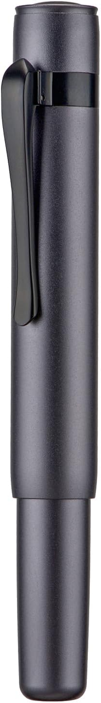 Hongdian M2 Black Forest Mini Fountain Pen, Long Blade Nib & Sleek Shape Aluminium Short Pocket Travel Pen (Space Gray)