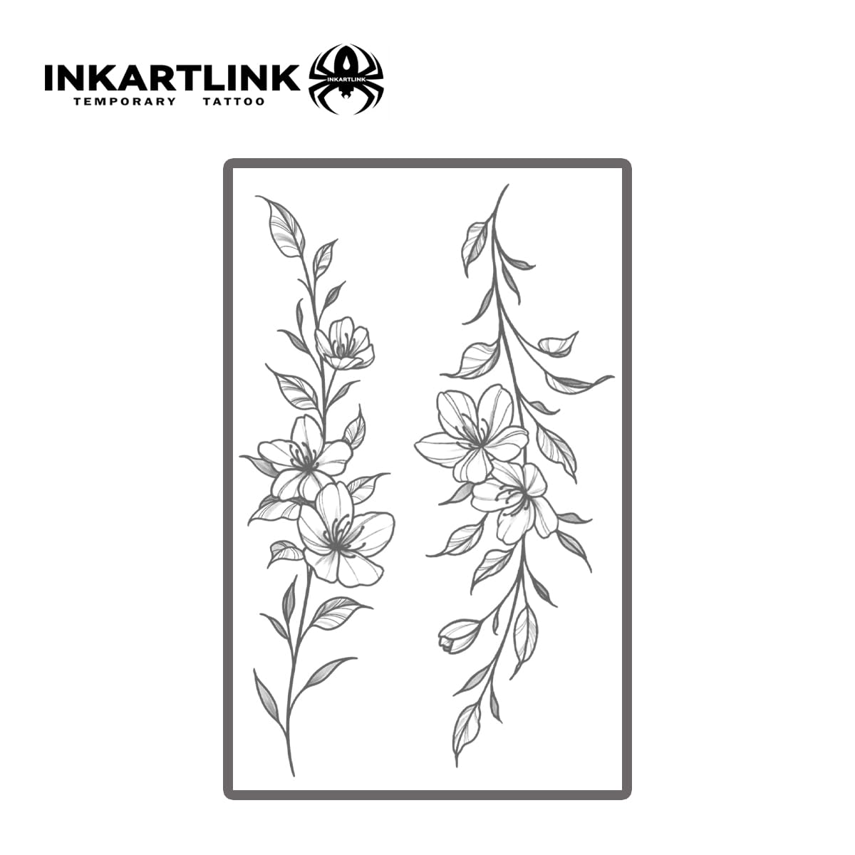 INKARTLINK Tattoo Tech, 2 Sheets Extra Large Semi Permanent Tattoo, Adult Art Design Temporary Tattoos, Lasts 1-2 Weeks, Waterproof, Realistic Look, No Adhesive, No Reflection (Butterfly and Dream)