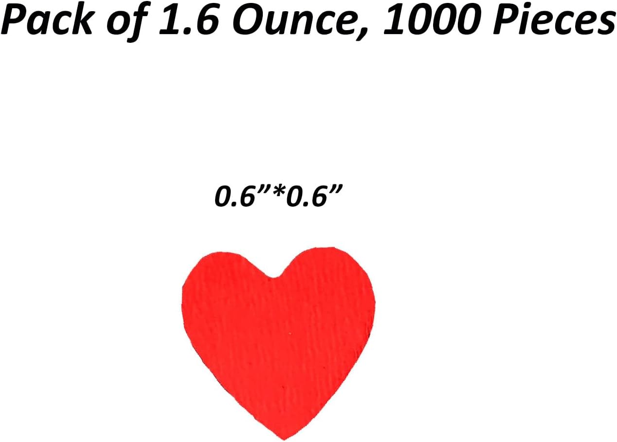 Confetti Heart Metallic Confetti Table Sprinkles or DIY for Valentine's Day Wedding Birthday Engagement Bachelorette Theme Celebrations Favor Party Supplies(Heart Red)