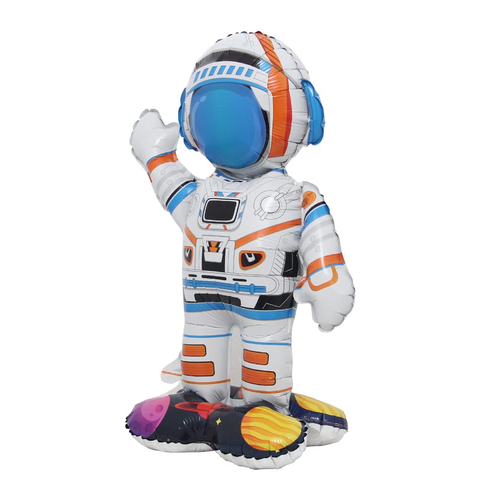 Inflatable Spaceman Astronaut Balloons Base Standing Foil Balloon Boys Space Theme Birthday Party