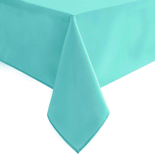 Hiasan Light Blue Rectangle Tablecloth - Waterproof and Spillproof Washable Fabric Table Cloth for Dining Room Kitchen Party and Outdoor, 60 x 84 Inch