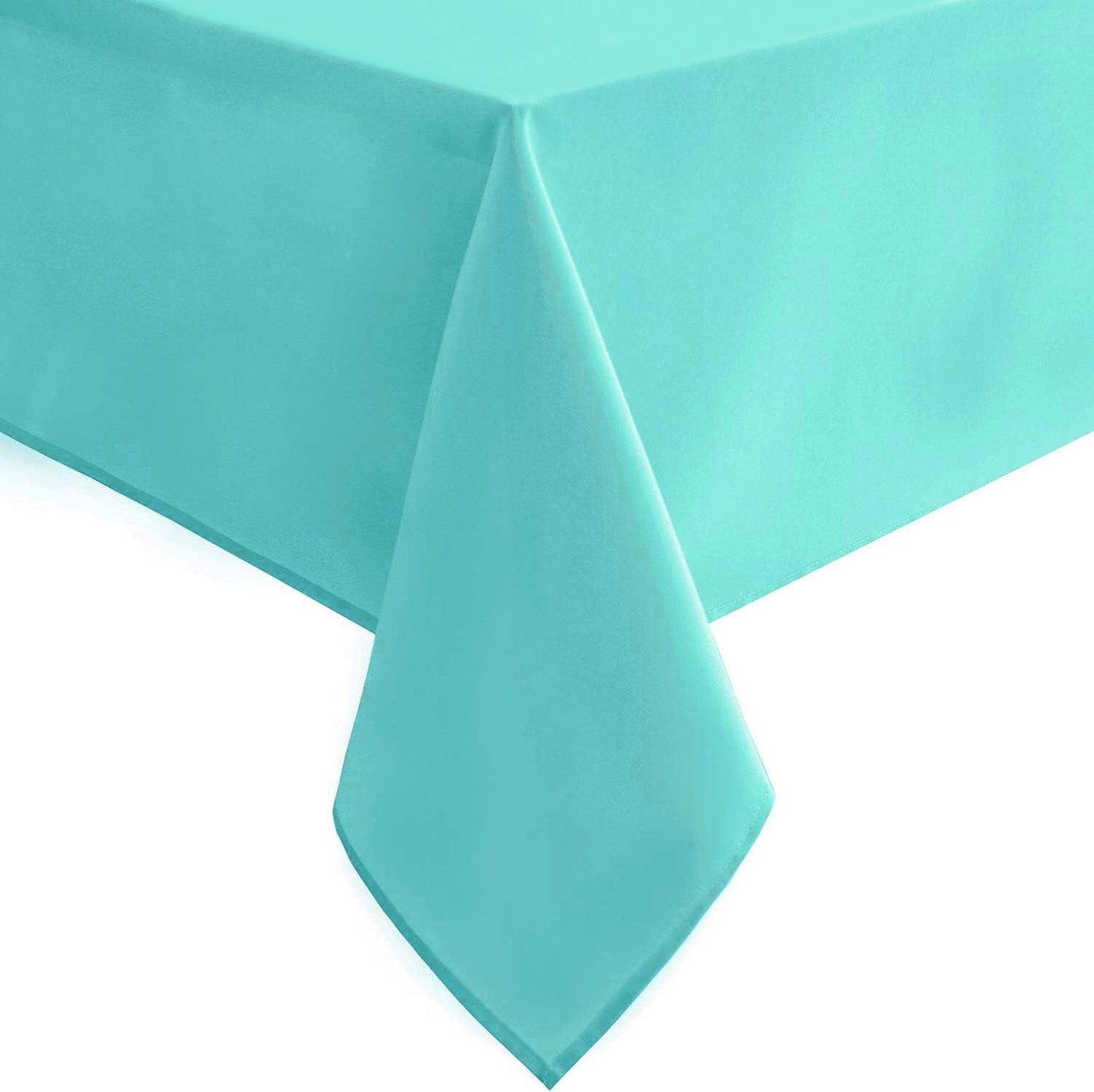 Hiasan Light Blue Tablecloth for Square Tables - Waterproof and Spillproof Washable Fabric Table Cloth for Dining Room Kitchen Party, 60 x 60 Inch