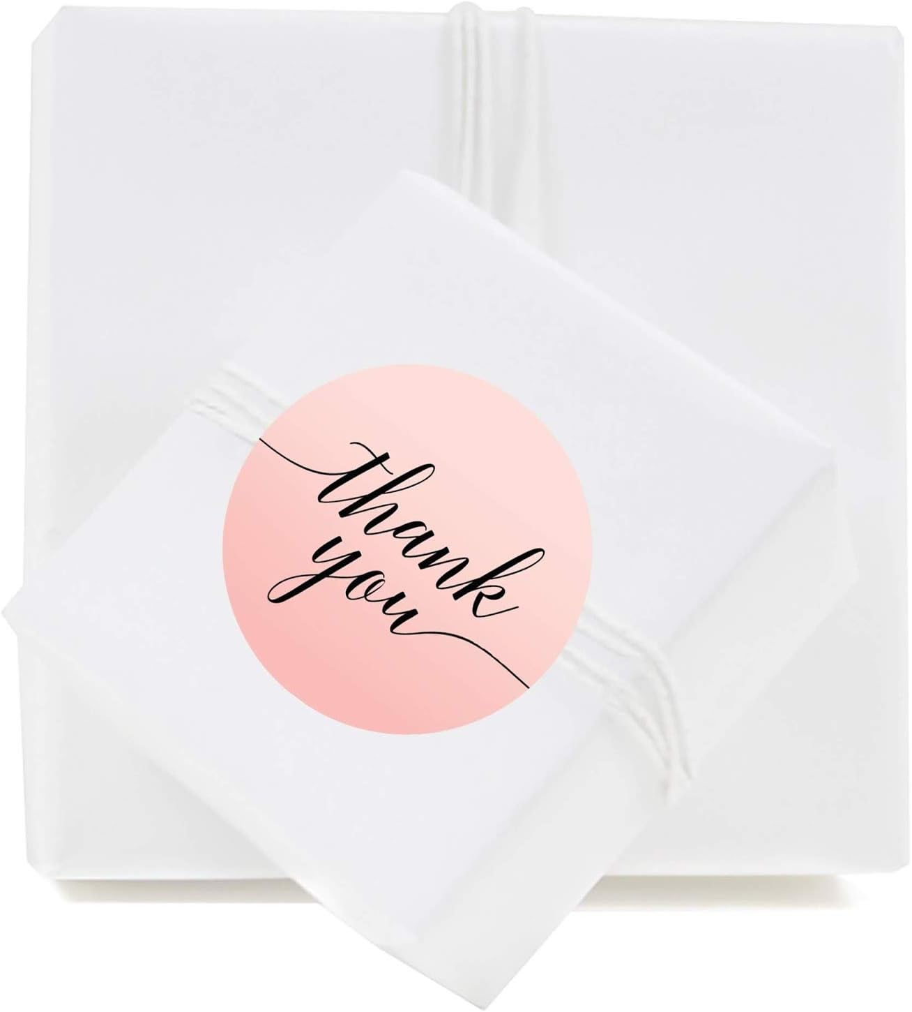 Andaz Press Blush Pink Rose Elegant Party Collection, Round Circle Label Stickers, Thank You, 40-Pack, Favors Decor Envelope Seals