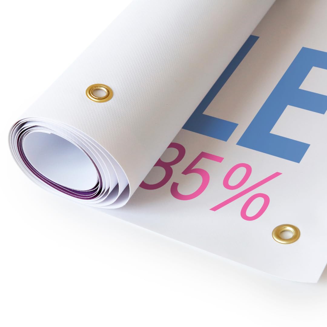 Custom Indoor or Outdoor Heavy Duty Vinyl Banner for Business, Birthdays, Holidays, & Special