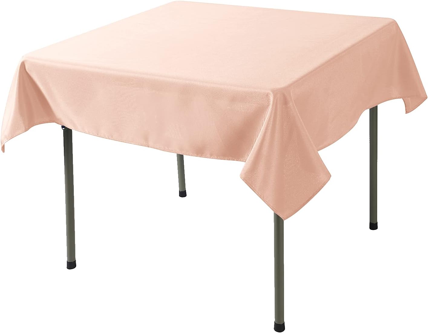 Cupuamon Square Tablecloth 52x52 inch Washable Polyester Fabric Table Cloth for Wedding Party Dining Banquet Decoration（52x52,Dusty Pink）