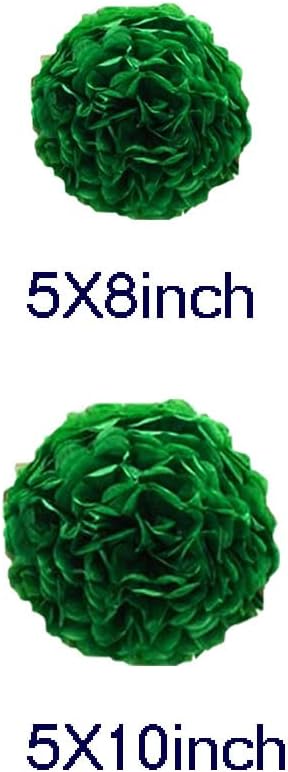 10pcs 8in 10in Dark Green Paper Pom Poms Tissue Flower Hanging Balls for Wedding Party Decorations DIY Art Craft Blooms Birthday Baby Shower Nursery Decor
