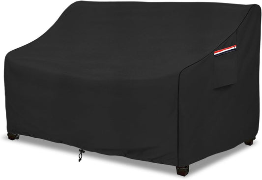 okcool Heavy Duty Patio Sofa Cover, 100% Waterproof 3-Seater Outdoor Sofa Cover Fits up to 85W x 38D x 35H Inches, Lawn Patio Furniture Covers,Black