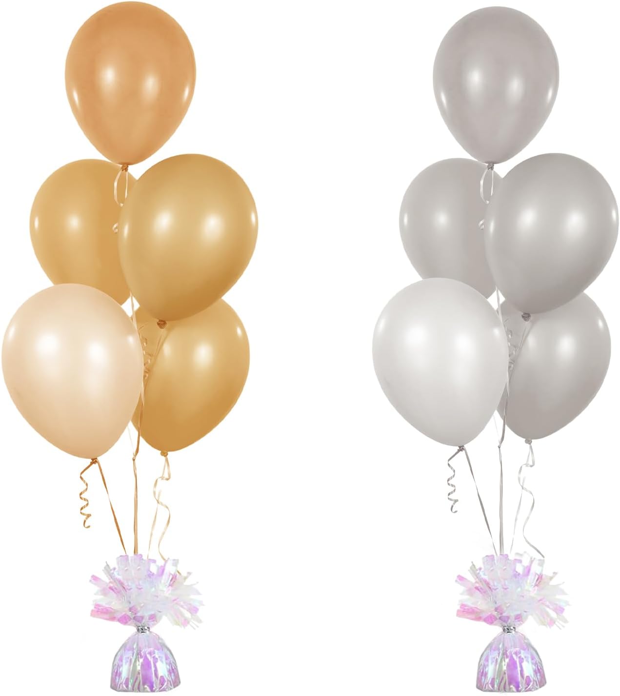 Metallic Balloon Weights, Birthday Party Favors, Novelty and Gag Gifts, 5.5" Inches, 12-Pack (Iridescent Pink)