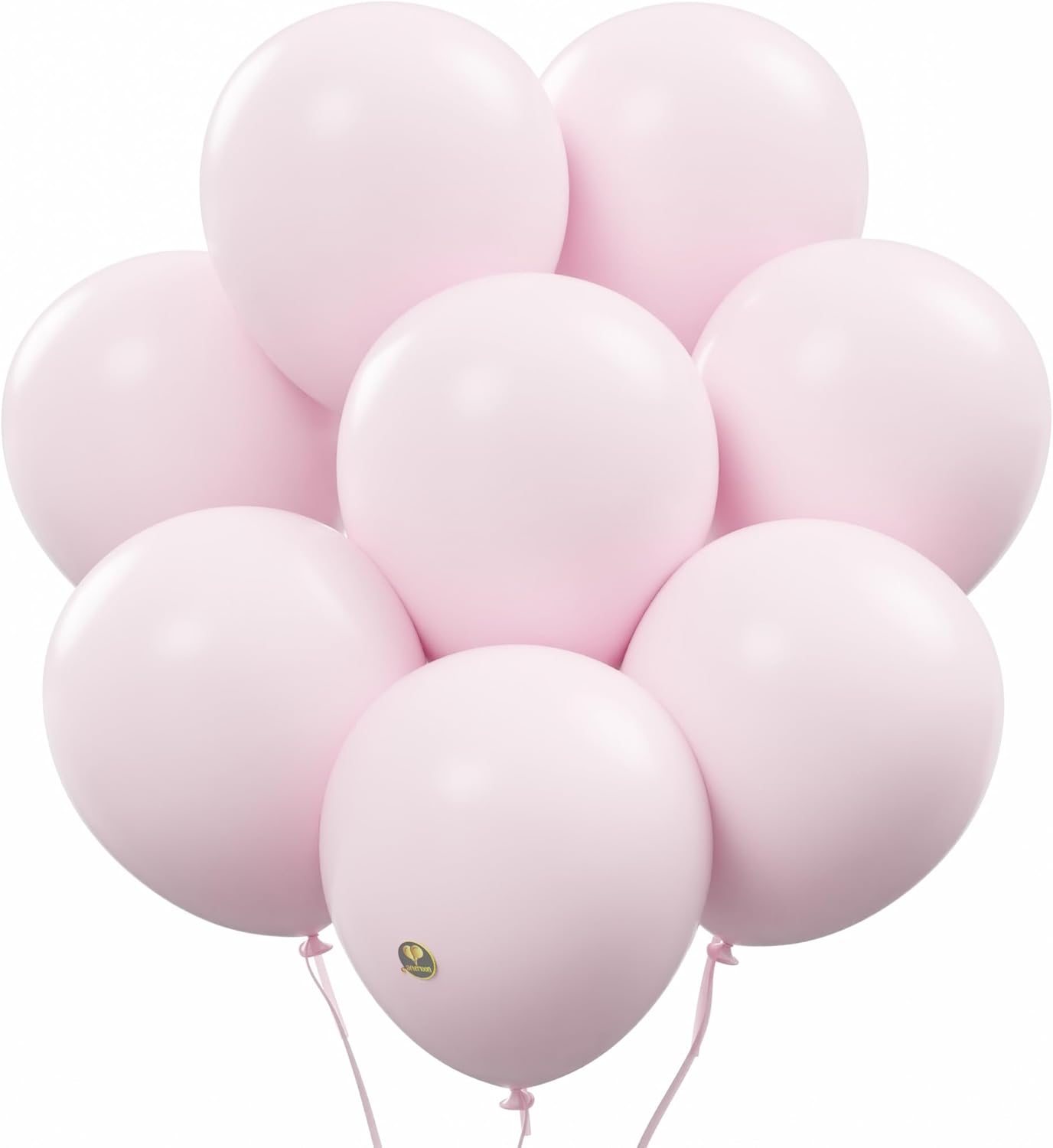 AFTERLOON® Biodegradable Balloons 24 pcs Pastel Baby Pink 10 Inch, Matte Color Thickened Extra Strong Natural Latex Helium Float, Multicolor Colorful Bulk Color Globos Para Decoration De Fiestas Kids