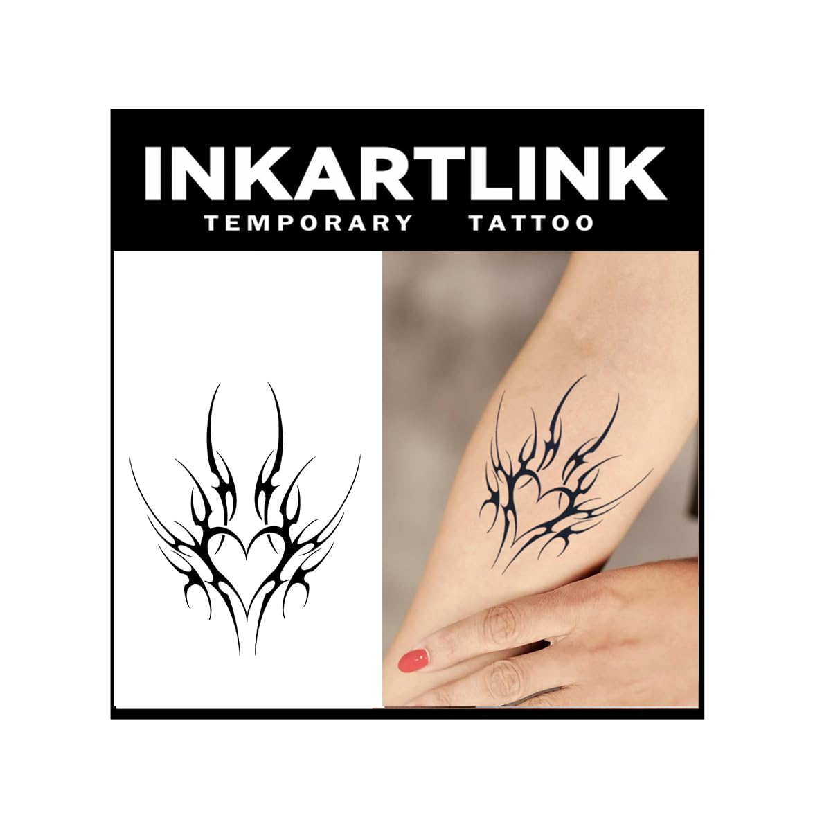 INKARTLINK Tattoo Tech, 2 Sheets Large Semi Permanent Tattoo, Temporary Tattoos, Last 1-2 Weeks, Waterproof, Realistic Look, No Adhesive, No Reflection （Flower Design)227