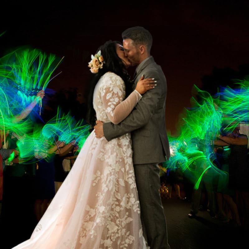 Glow Fever Glow Sticks Bulk 100ct 22'' Glow Necklaces with Connectors, Neon Light Sticks for Party Festivals Raves Concert Birthday Wedding, Aqua