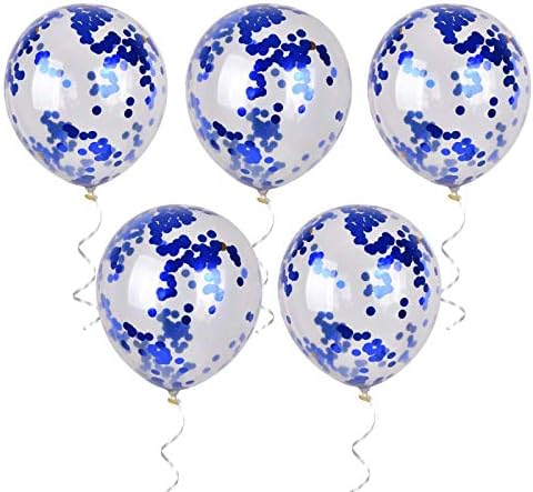 Blue Balloons - 50 Pcs 12inch Latex Party Pack - Confetti, Birthday, Wedding, Baby Shower, Christmas