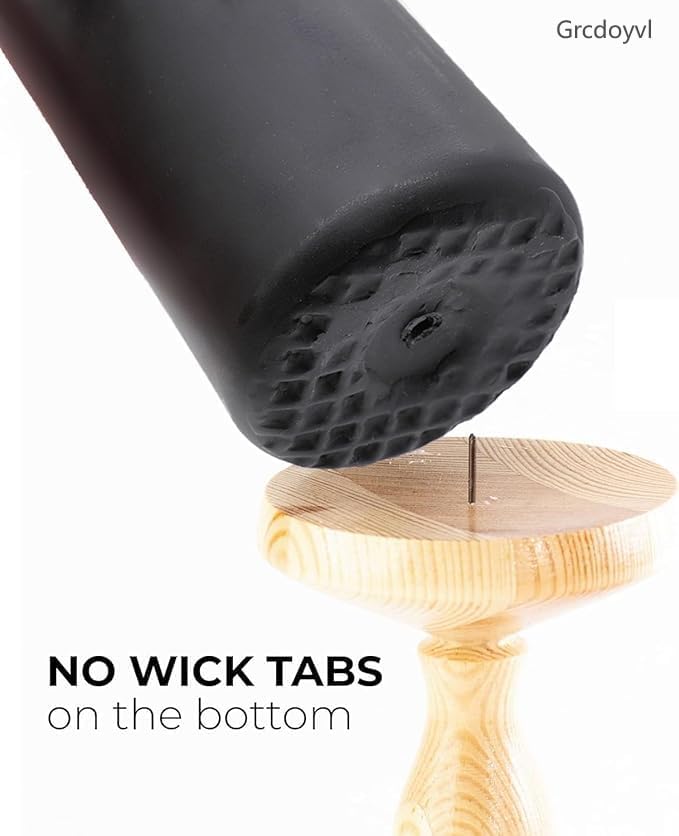 Set of 20 | 2-Inch Wide x 4-Inch Tall Black Pillar Candles - Elegant Décor for Home, Events, and Celebrations - Deep Black Finish