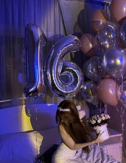 Silver Number 11 Balloon 40 inch, 11 Number Birthday Balloon for Boy Girl, Silver One for 1st 11 Birthday Party, Anniversary Celebration Number Balloons