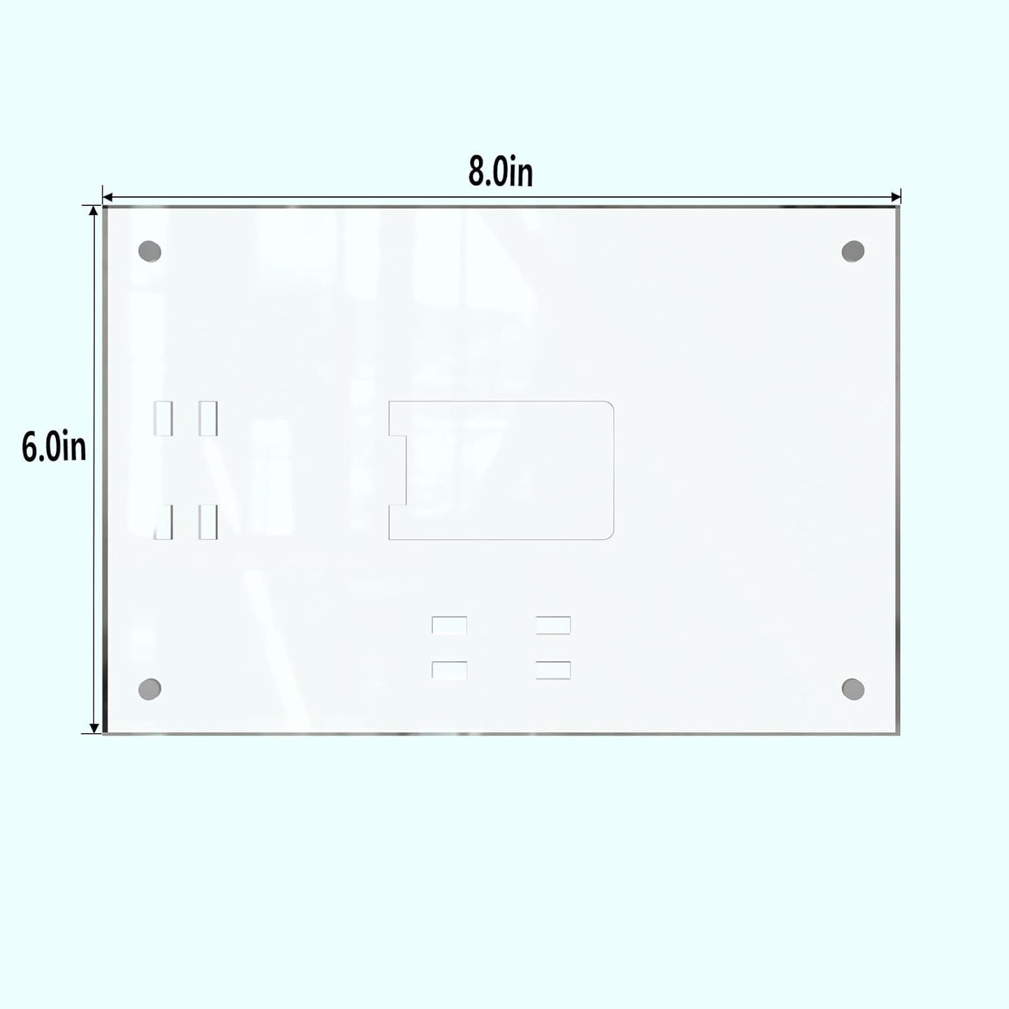 HELPLEX Picture Frames, 6 Pack 6x8 inch Acrylic Picture Frame Clear 6 x 8 Photo Frames Magnetic Picture Frames Ready for Tabletop Display, Effectively Protect Photos from Fading and Yellowing