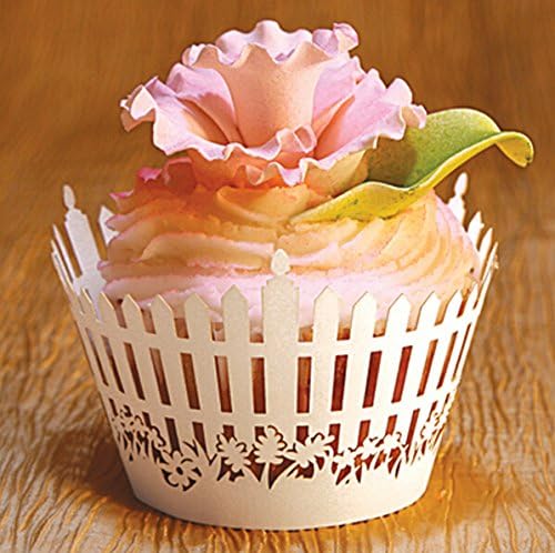 Joinwin New Romantic 60 Garden fence Cupcake wrapper, party wedding/birthday decoration cupcake paper box