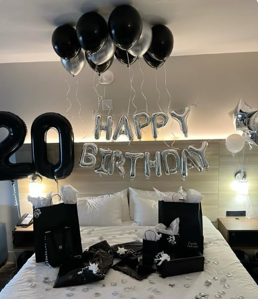 Black Number 40 Balloon, 40 Inch, Birthday Party Decorations, Anniversary & Graduation Supplies
