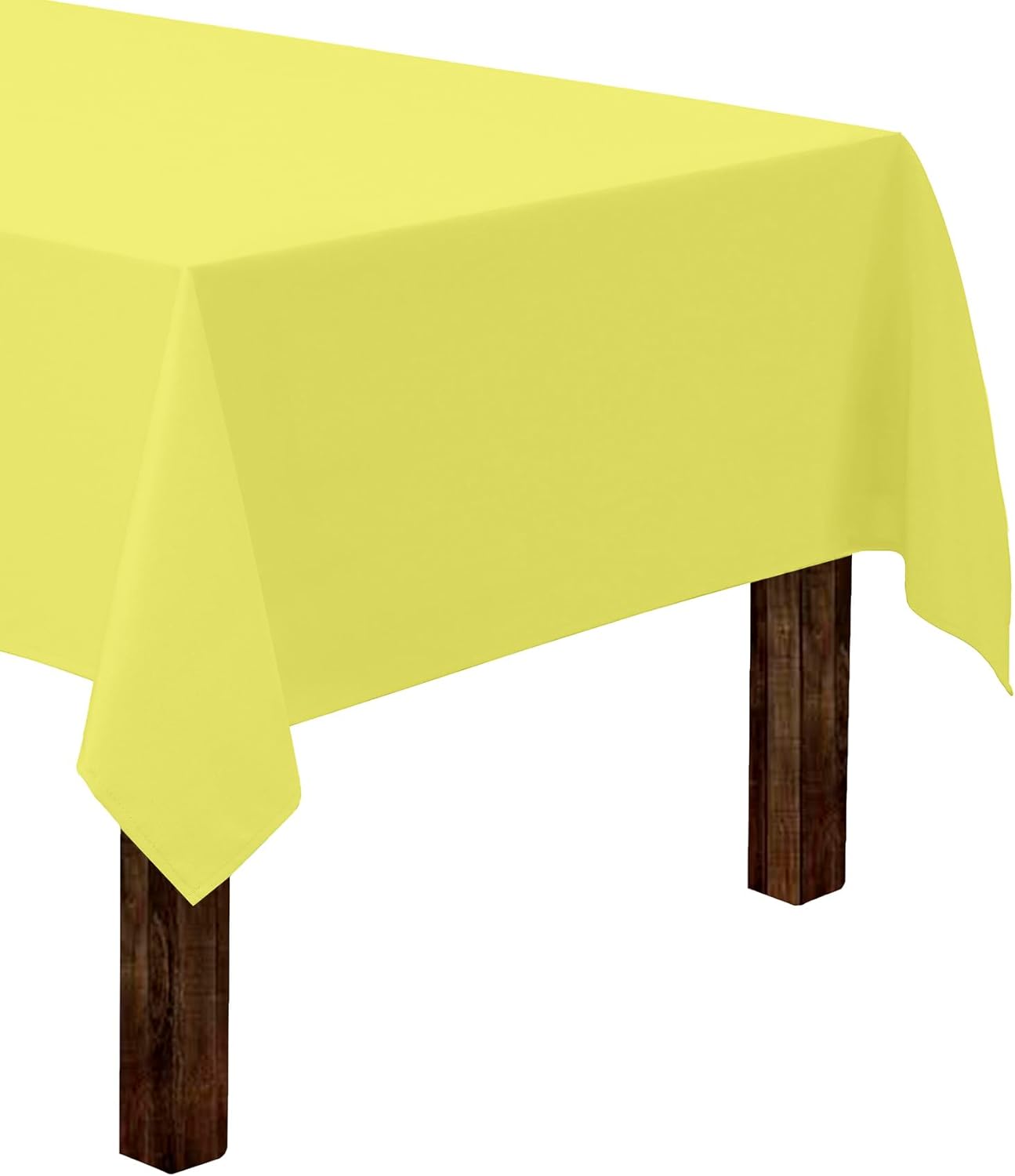 Gee Di Moda Rectangle Tablecloth - 60 x 102 Inch Yellow Table Cloth for 6 Foot Rectangle Table - Heavy Duty Washable Fabric - for 6 Ft Buffet Table, Holiday Party, Dinner, Wedding & Baby Shower