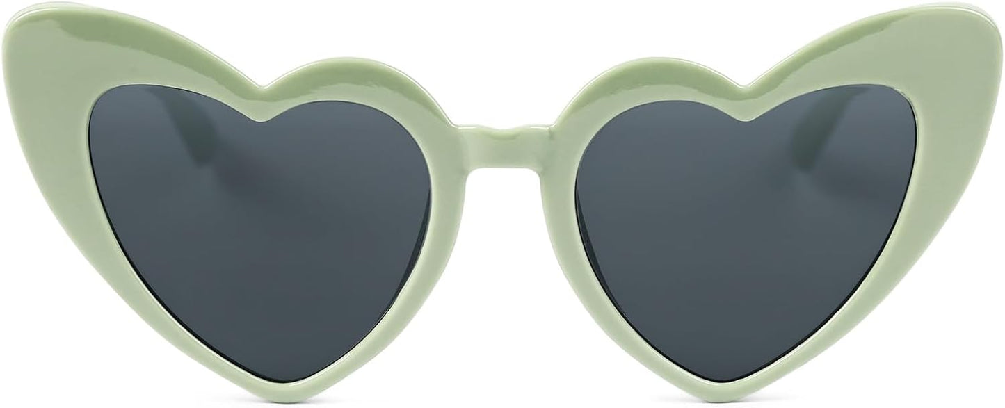 YOGFIT Heart Sunglasses for Women Fashion Classic Love Eye Protection Sunglasses Vintage Cute Heart Sunglasses