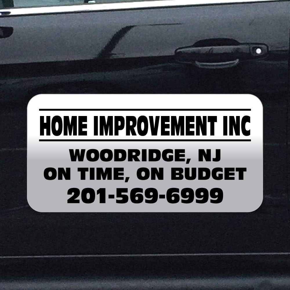 Car Magnet Signs Custom - 24"x12" (Set of 2), 30-mil Thickness with Rounded Corners (White)