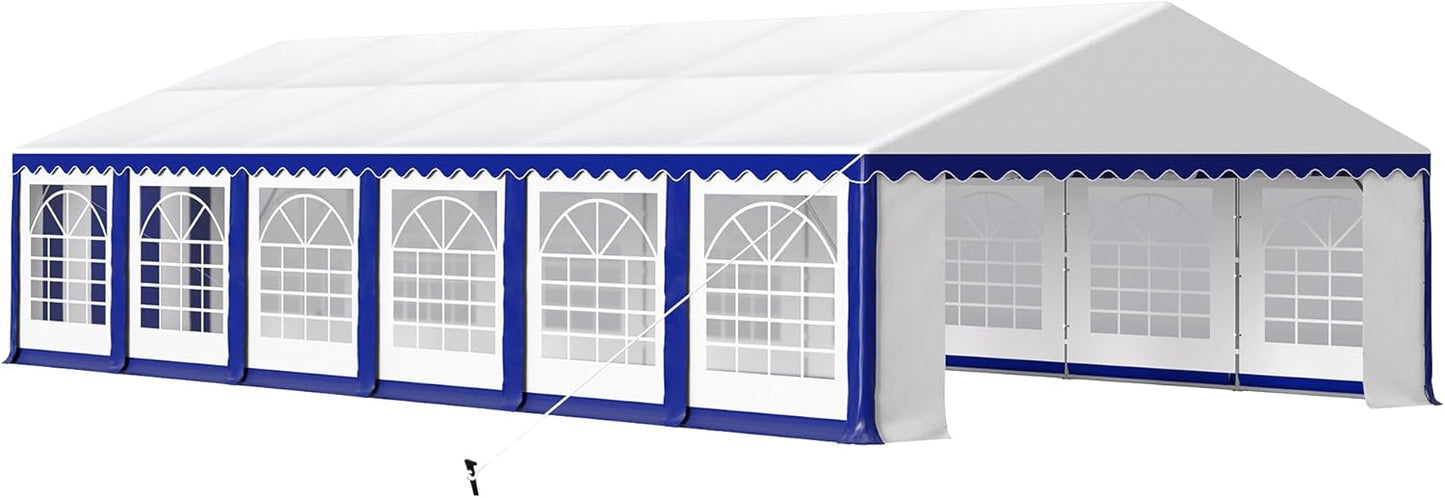 HERA'S PALACE 20'x 40' Outdoor Tents for Parties Large Canopy Tent with 14 Removable Sidewalls Heavy Duty Party Tent for Graduation Wedding and Birthday (Blue)
