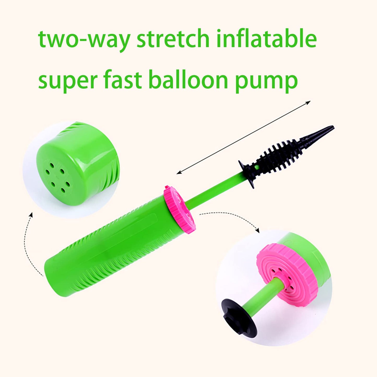 ouyili Balloon Pump Handheld Two-Way Dual Action - Hand Blower Air Pumper for Balloons - Ballon