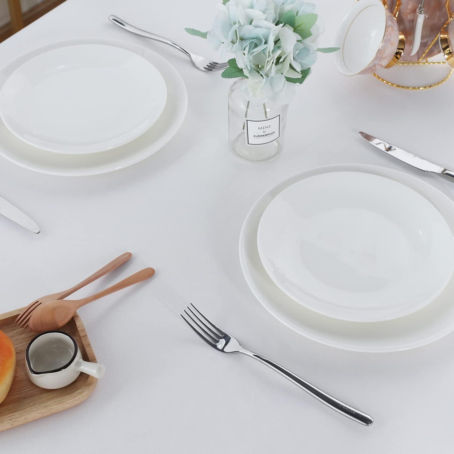 Fitable Rectangle Tablecloth Stain and Wrinkle Resistant Washable Polyester Table Cloth for Buffet Parties and Camping (60x120 inch, White)