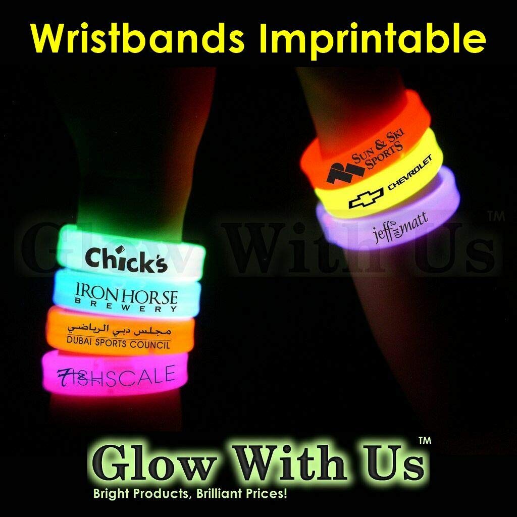25 Pk 9" Green Triple-Wide Glow Wristbands