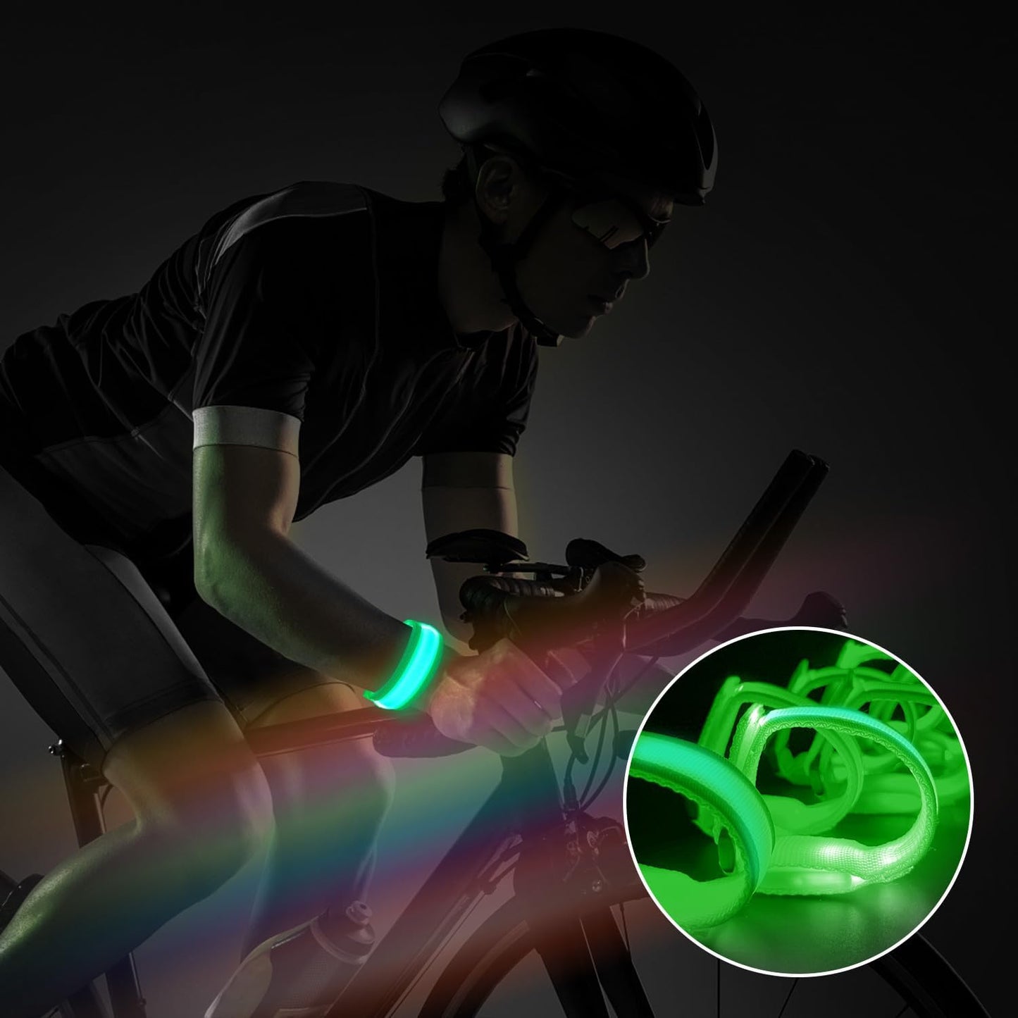 M.best 8pcs LED Light Up Bracelets Glow Flashing Wristbands Glow in The Dark Party Supplies for Wedding, Raves, Concert, Camping,Sporting Events, Party