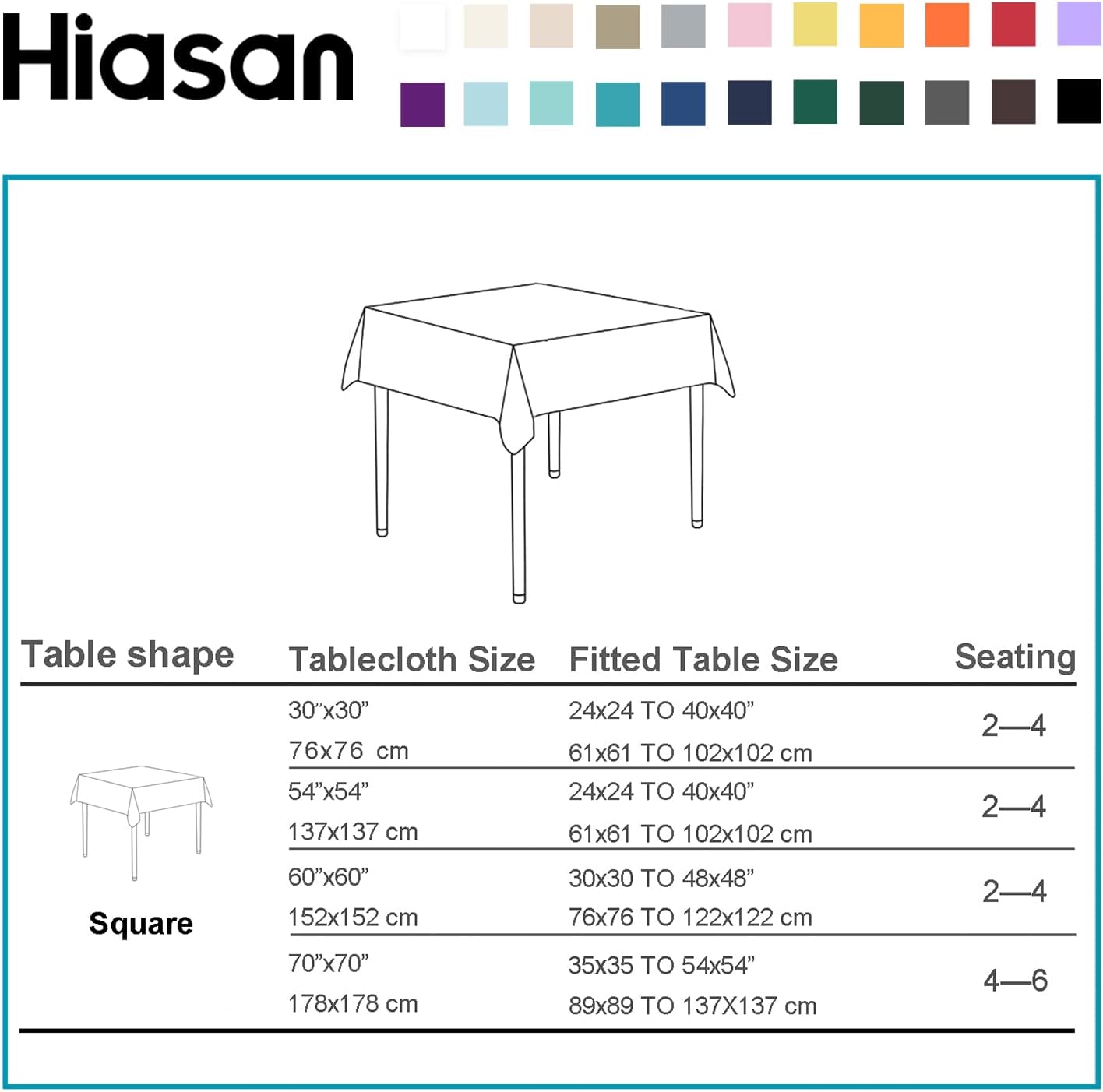 Hiasan Small Tablecloth for Square Tables - Waterproof and Spillproof Washable Fabric Table Cloth for Spring Dining, Outdoor Picnic (Yellow, 40 x 40 Inch)