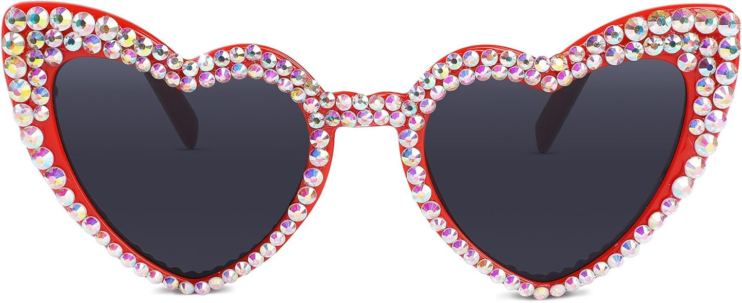 YOGFIT Heart Sunglasses for Women Fashion Classic Love Eye Protection Sunglasses Vintage Cute Heart Sunglasses