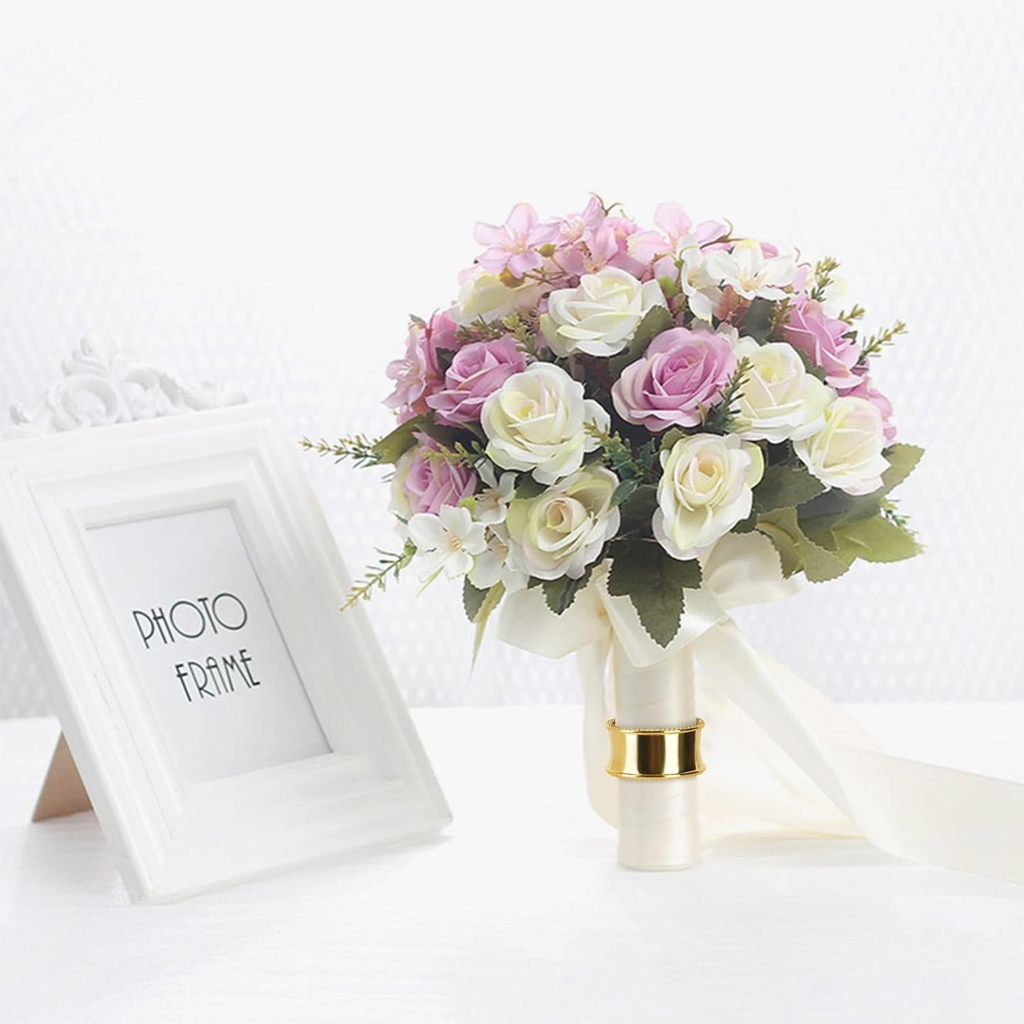 12 Pcs Stainless Steel Bead Side Napkin Rings Delicate Serviette Buckles (Gold)